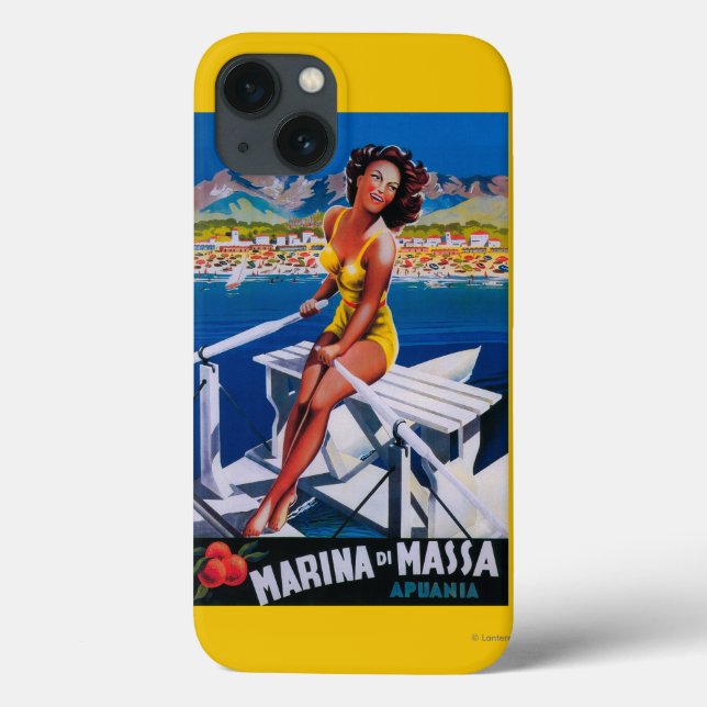 Massa Marina Travel Poster Case-Mate iPhone Hülle (Rückseite)