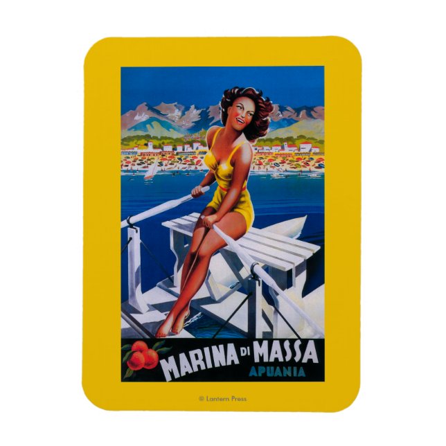 Massa Marina Travel Poster Magnet (Vertikal)