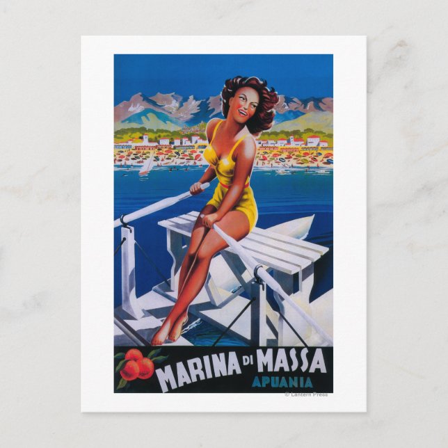 Massa Marina Travel Poster Postkarte (Vorderseite)