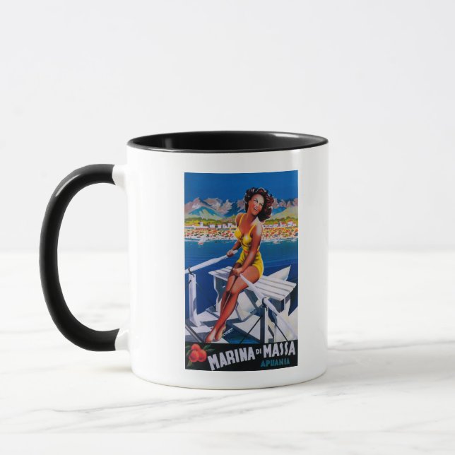 Massa Marina Travel Poster Tasse (Links)