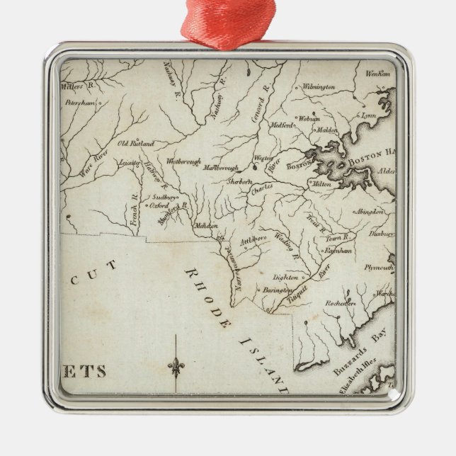 Massachusetts 2 ornament aus metall (Vorne)