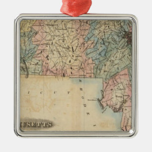 Massachusetts 3 silbernes ornament