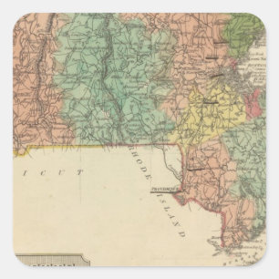 Massachusetts 6 quadratischer aufkleber