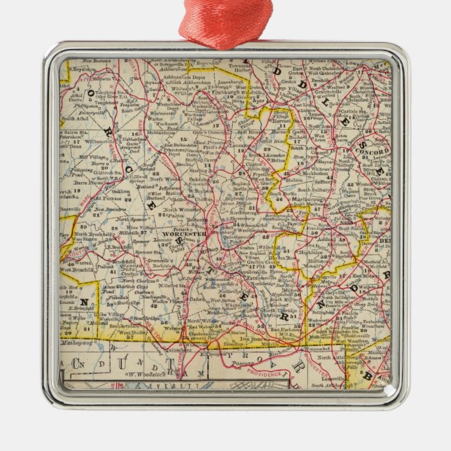 Massachusetts 8 ornament aus metall (Vorne)