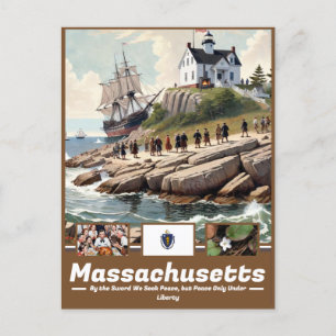 Massachusetts Artistry & History Postkarte