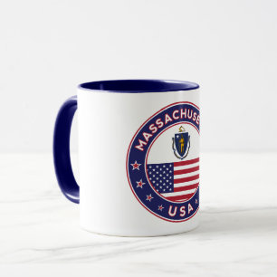 Massachusetts, Aufkleber für Massachusetts, Telefo Tasse