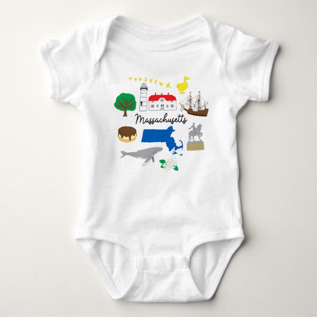 Massachusetts Baby Bodysuit Baby Strampler (Vorderseite)