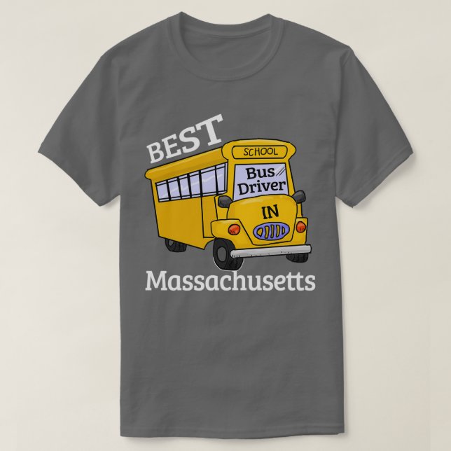 Massachusetts Bester Schulbusfahrer 2 T-Shirt (Design vorne)