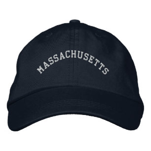 Massachusetts bestickte Cap Navy Blau Bestickte Kappe
