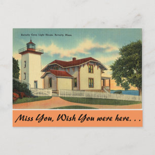 Massachusetts, Beverly Cove Leuchtturm Postkarte