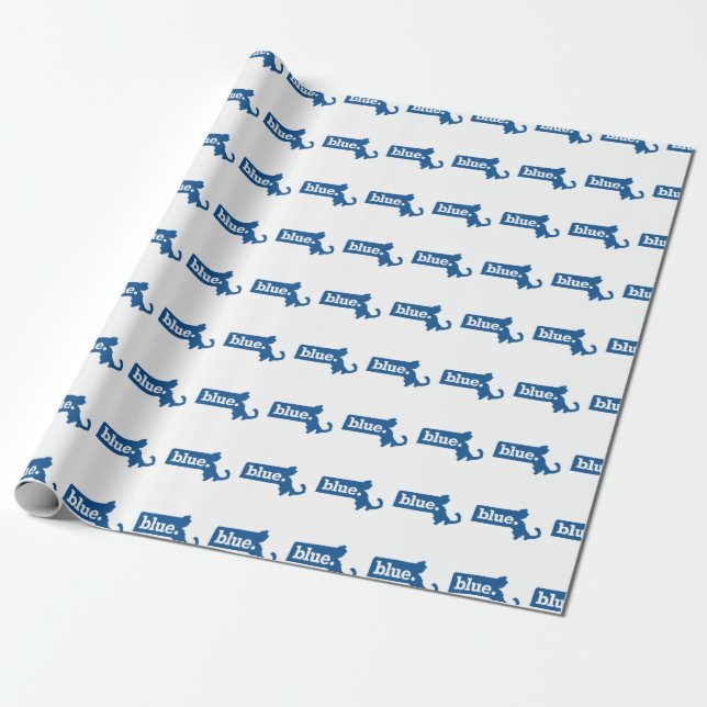 MASSACHUSETTS BLauer STAAT Geschenkpapier (Ungerollt)