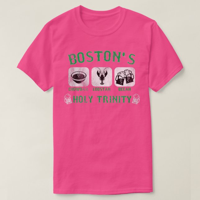 Massachusetts Boston Chowder lobster beer ST PATRI T-Shirt (Design vorne)