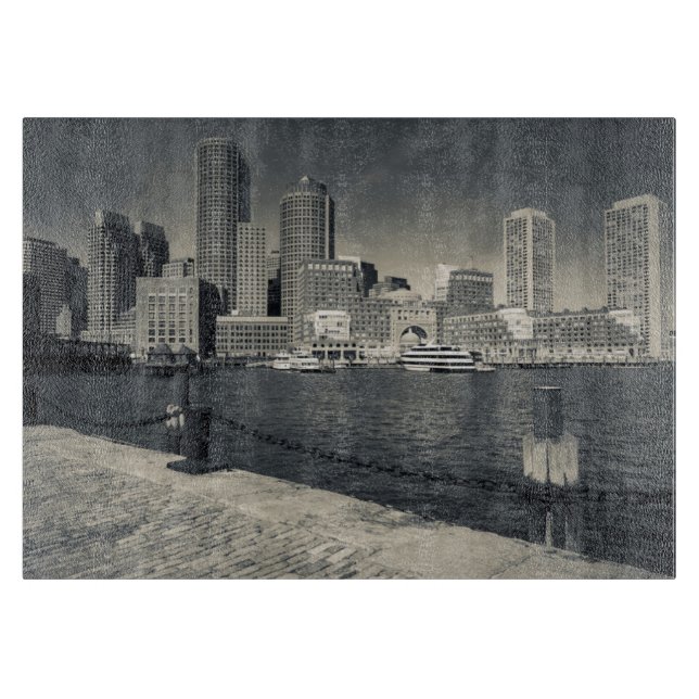 Massachusetts, Boston, Rowe's Wharf Gebäude Schneidebrett (Vorderseite)