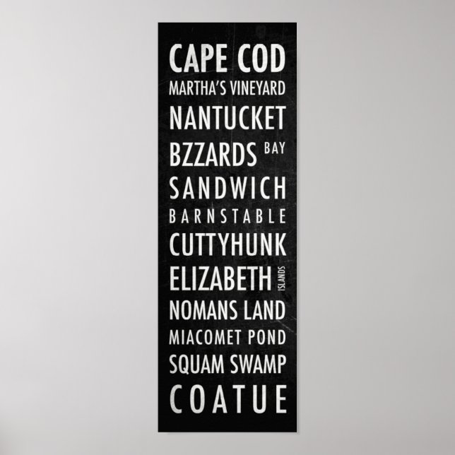 Massachusetts Bus Poster - Cape Cod (Vorne)