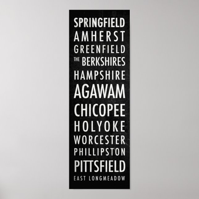Massachusetts Busplakat - Western Mass Poster (Vorne)