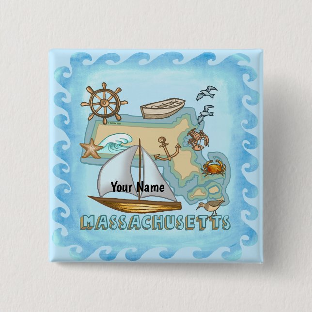Massachusetts Button (Vorderseite)