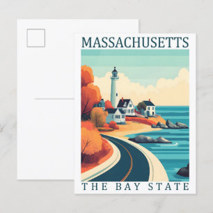 Massachusetts der Bay State USA Reiseort Postkarte