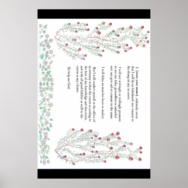 Massachusetts-Eid Poster (Vorne)