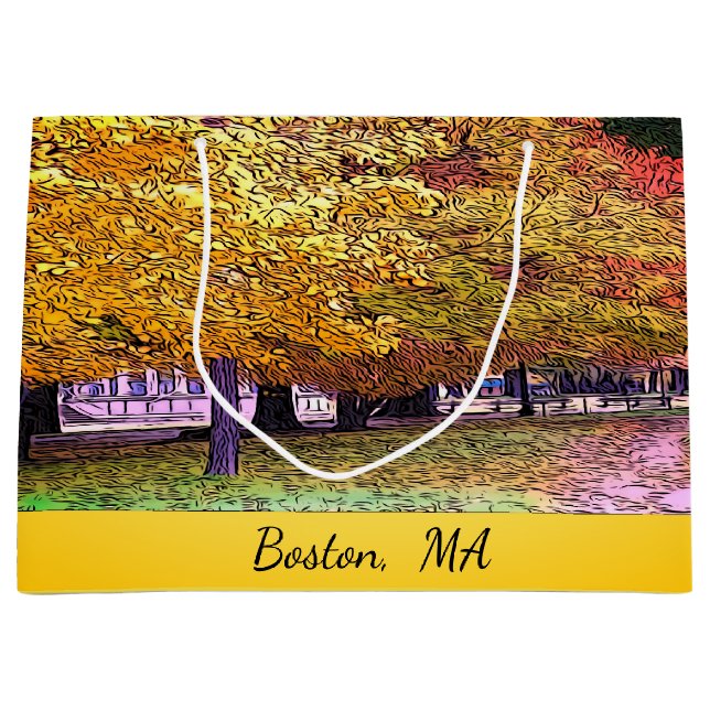 Massachusetts fallen Foliage Große Geschenktüte (Vorderseite)