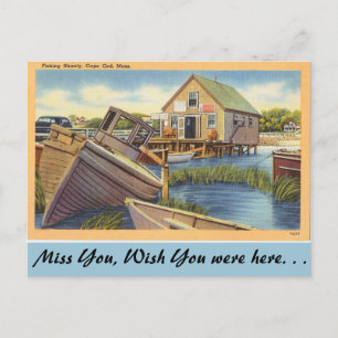 Massachusetts, Fischerhütte, Cape Cod Postkarte