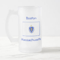 Massachusetts Flag Map City Tasse