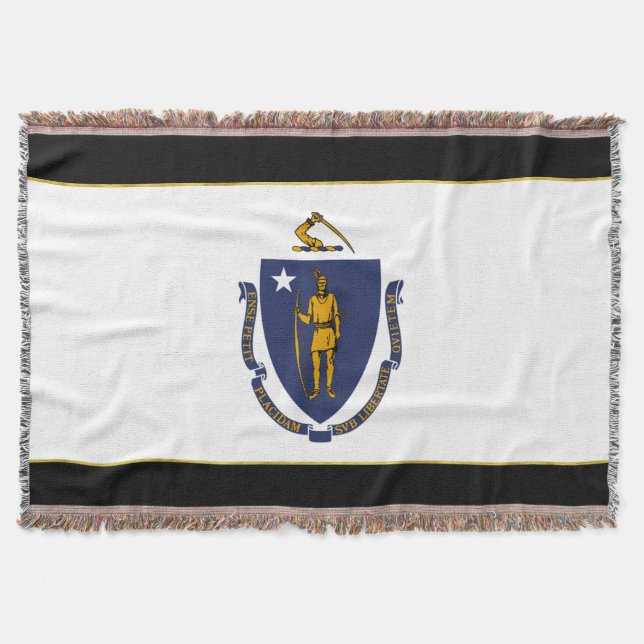 Massachusetts-Flagge Decke (Vorderseite)