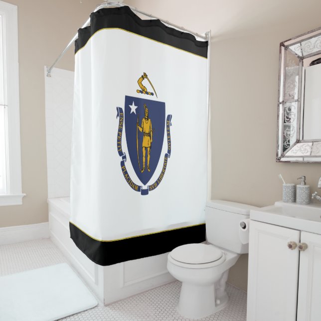 Massachusetts-Flagge Duschvorhang (Beispiel)