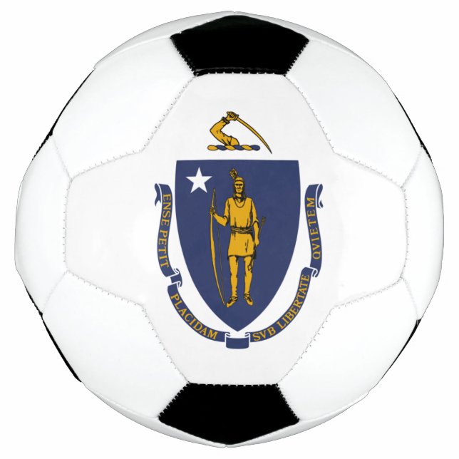 Massachusetts-Flagge Fußball (Vorderseite)