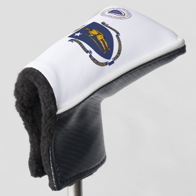 Massachusetts-Flagge Golf Headcover (3/4 Vorderseite)