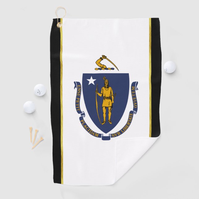 Massachusetts-Flagge Golfhandtuch (Insitu)