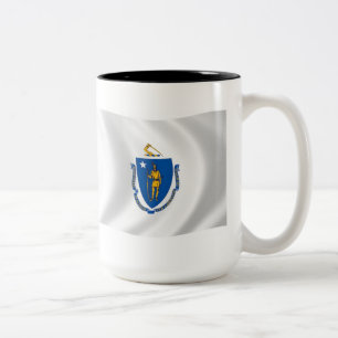 Massachusetts-Flaggen-Tasse Zweifarbige Tasse