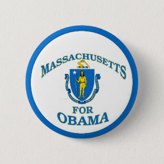 MASSACHUSETTS FÜR OBAMA-Knopf Button
