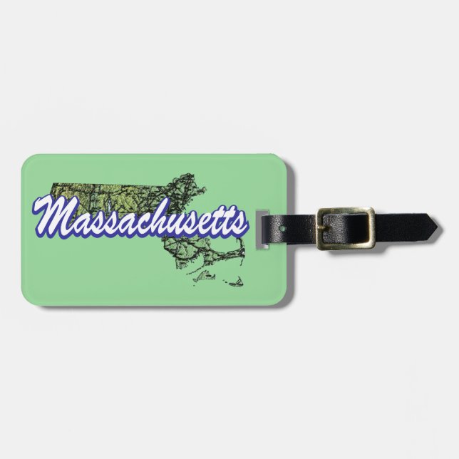 Massachusetts Gepäckanhänger (Vorderseite horizontal)
