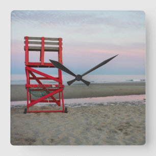 Massachusetts, Gloucester, Good Harbor Beach Quadratische Wanduhr