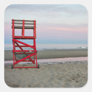 Massachusetts, Gloucester, Good Harbour Beach Quadratischer Aufkleber