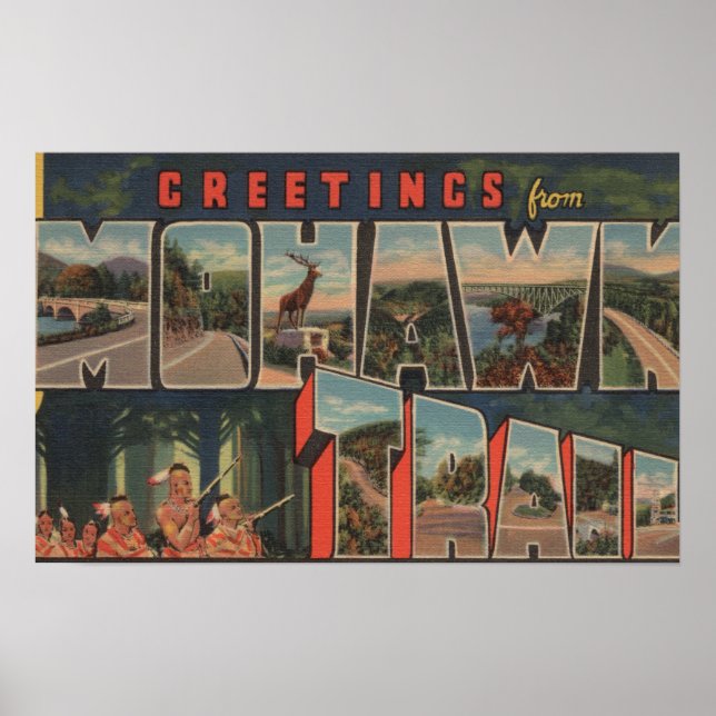 Massachusetts - Greetings from Mohawk Trail Poster (Vorne)