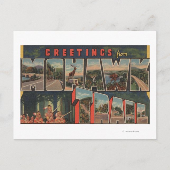Massachusetts - Grüße vom Mohawk-Pfad 2 Postkarte (Vorderseite)