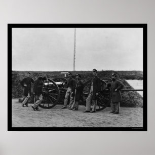 Massachusetts Gun Crew bei Fort Totten 1865 Poster