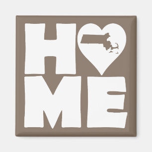 Massachusetts Home Heart State Kühlschrankmagnet Magnet