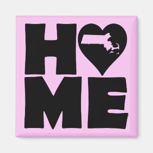 Massachusetts Home Heart State Kühlschrankmagnet Magnet