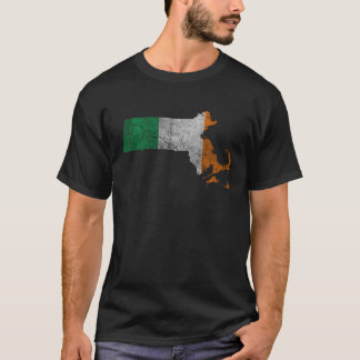 Massachusetts Irish Flag St Patrick's Day Men Wome T-Shirt