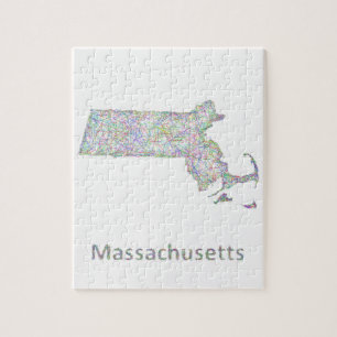 Massachusetts-Karte Puzzle