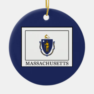 Massachusetts Keramik Ornament