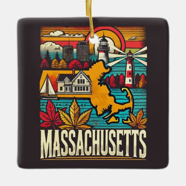 Massachusetts Keramikornament (Vorderseite)