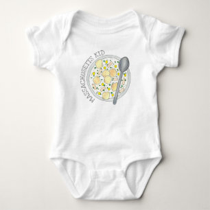 Massachusetts Kid New England Clam Chowder Feinsch Baby Strampler