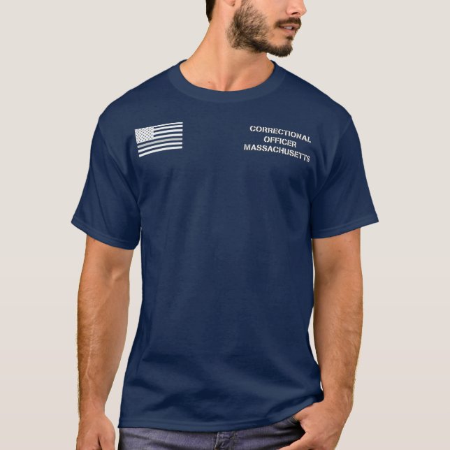 Massachusetts Korrektur Officer Thin Gray T-Shirt (Vorderseite)