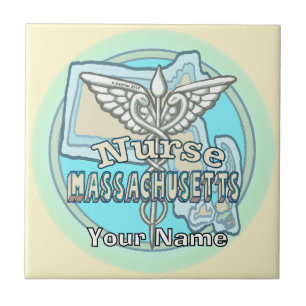 Massachusetts Krankenpfleger Caduceus Kachel