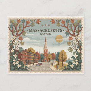 Massachusetts Kulturerbe Postkarte