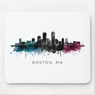 Massachusetts-Kunst Boston MA Skyline Aquarell Mousepad