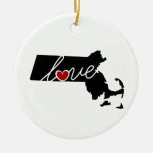 Massachusetts-Liebe!  Geschenke für MA-Liebhaber Keramikornament